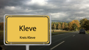 Ortsschild Kleve als Vektor Grafik – Bild 2